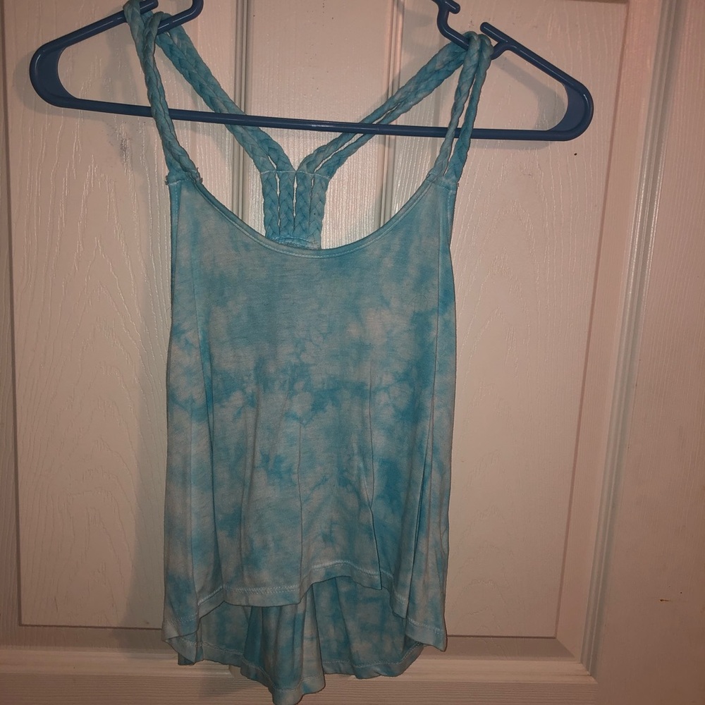Blue & White Tie Dye Crop Top & Tank Top!